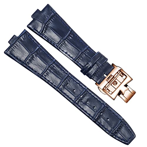 KLVN Uhrenarmband aus echtem Leder für Vacheron Constantin Overseas-Serie 4500 V, 5500 V, P47040, Edelstahl-Schnalle, Herren-Uhrenarmband, 25 x 8 mm, 25mm-8mm, Achat von KLVN