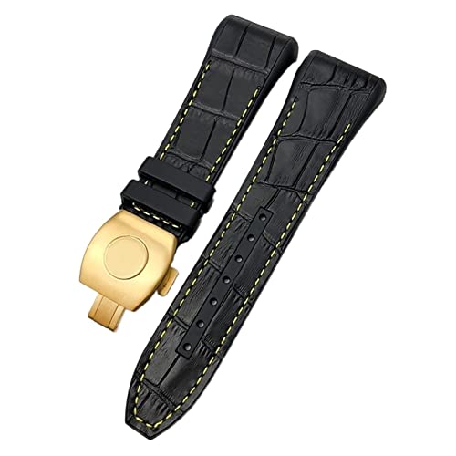 KLVN Uhrenarmband für Franck Muller, 28 mm, Rindsleder, Silikon, Nylon-Gummi, Faltschnalle, Uhrenarmbänder für Herren, 28mm, Achat von KLVN