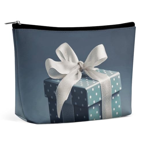 KLWQR Blaue Geschenkbox, Make-up-Tasche für Geldbörse, wasserdichte Kosmetiktasche, Make-up-Tasche mit Reißverschluss, Reise-Kulturbeutel, Organizer für Damen, Stil, Einheitsgröße, Stil:, KLWQR Blaue Geschenkbox, Make-up-Tasche für Geldbörse, wasserdichte Kosmetiktasche, Make-up-Tasche mit Reißverschluss, Reise-Kulturbeutel, Organizer für Damen, Stil, Einheitsgröße, Stil:, von KLWQR