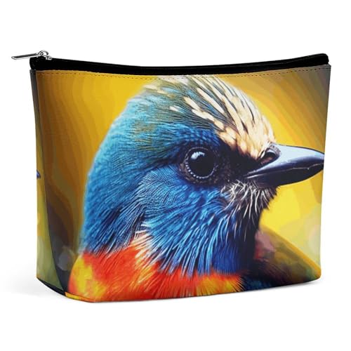 KLWQR Bunte Kosmetiktasche mit Vogelmotiv, wasserdicht, Kosmetiktasche mit Reißverschluss, Reise-Kulturbeutel, Organizer für Damen, Stil, Einheitsgröße, Stil:, Einheitsgröße von KLWQR