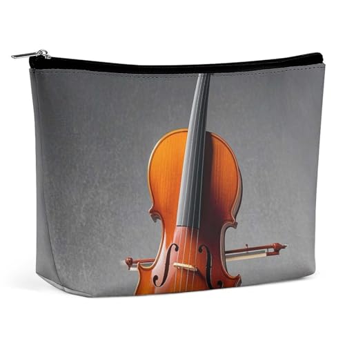 KLWQR Cello Modellbausatz Make-up-Tasche für Geldbörse, wasserdichte Kosmetiktasche, Make-up-Tasche mit Reißverschluss, Reise-Kulturbeutel, Organizer für Damen, Stil, Einheitsgröße von KLWQR