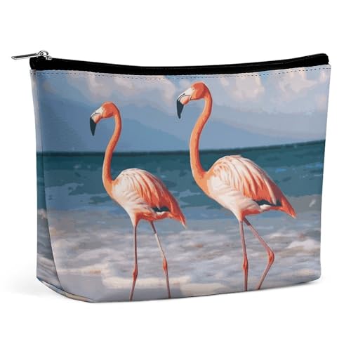 KLWQR Flamingo Make-up-Tasche für Geldbörse, wasserdichte Kosmetiktasche, Make-up-Tasche mit Reißverschluss, Reise-Kulturbeutel, Organizer für Damen, Stil, Einheitsgröße, Stil:, Einheitsgröße von KLWQR