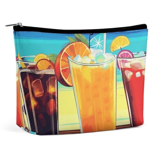KLWQR Happy Hour Make-up-Tasche für Geldbörse, wasserdichte Kosmetiktasche, Make-up-Tasche mit Reißverschluss, Reise-Kulturbeutel, Organizer für Damen, Stil, Einheitsgröße, Stil:, Einheitsgröße von KLWQR