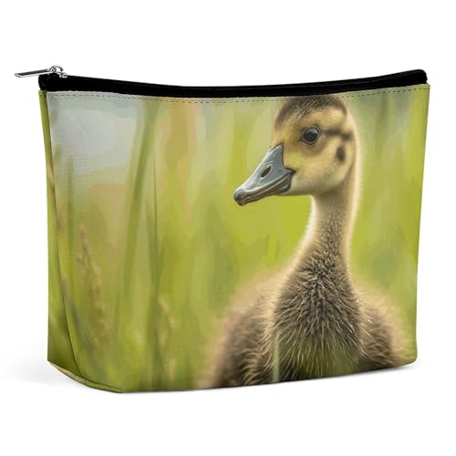KLWQR Kleine Ente im Gras Make-up-Tasche für Geldbörse, wasserdichte Kosmetiktasche, Make-up-Tasche mit Reißverschluss, Reise-Kulturbeutel, Organizer für Damen, Stil, Einheitsgröße, Stil:, von KLWQR