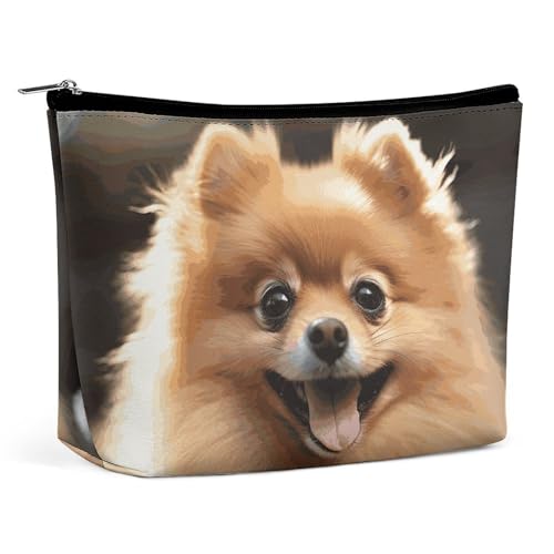 KLWQR Kosmetiktasche mit Zwergspitz-Motiv, wasserdicht, Kosmetiktasche mit Reißverschluss, Reise-Kulturbeutel, Organizer für Damen, Stil, Einheitsgröße, Stil:, Einheitsgröße von KLWQR