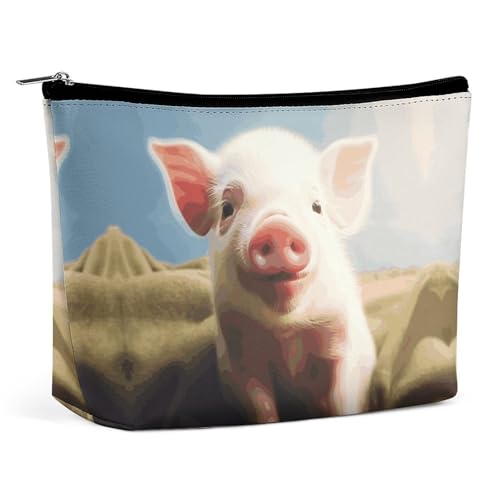 KLWQR Kosmetiktasche mit schönem Schweinchenmotiv, wasserdichte Kosmetiktasche, Make-up-Tasche mit Reißverschluss, Reise-Kulturbeutel, Organizer für Damen, Stil, Einheitsgröße, Stil:, Einheitsgröße von KLWQR
