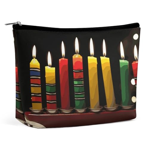 KLWQR Kwanzaa Make-up-Tasche für Geldbörse, wasserdicht, Kosmetiktasche, Make-up-Tasche mit Reißverschluss, Reise-Kulturbeutel, Organizer für Damen, Stil, Einheitsgröße, Stil:, Einheitsgröße von KLWQR