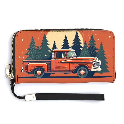 KLWQR Ledergeldbörse, wasserdicht, mit Reißverschluss, Rot, Pickup-Truck, Kreditkartenhalter, Clutch, Geldbörse für Damen, Stil, 20 x 10,5 cm, Stil:, 20.0*10.5cm KLWQR Ledergeldbörse, wasserdicht, mit Reißverschluss, Rot, Pickup-Truck, Kreditkartenhalter, Clutch, Geldbörse für Damen, Stil, 20 x 10,5 cm, Stil:, 20.0*10.5cm von KLWQR