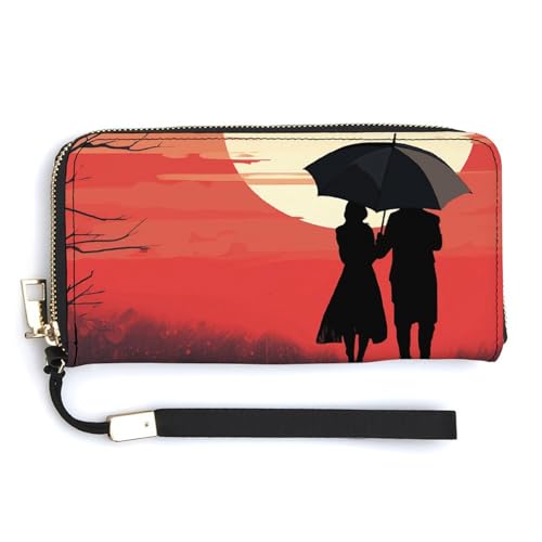KLWQR Ledergeldbörse, wasserdicht, mit Reißverschluss, zwei Personen unter dem Regenschirm, Kreditkartenhalter, Clutch, Geldbörse für Damen, Stil, 20 x 10,5 cm, Stil:, 20.0*10.5cm KLWQR Ledergeldbörse, wasserdicht, mit Reißverschluss, zwei Personen unter dem Regenschirm, Kreditkartenhalter, Clutch, Geldbörse für Damen, Stil, 20 x 10,5 cm, Stil:, 20.0*10.5cm von KLWQR