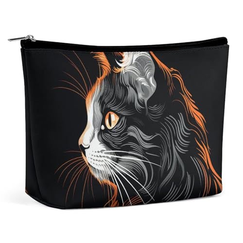 KLWQR Leichte und Katzen-Make-up-Tasche für Geldbörse, wasserdichte Kosmetiktasche, Make-up-Tasche mit Reißverschluss, Reise-Kulturbeutel, Organizer für Damen, Stil, Einheitsgröße, Stil:, von KLWQR