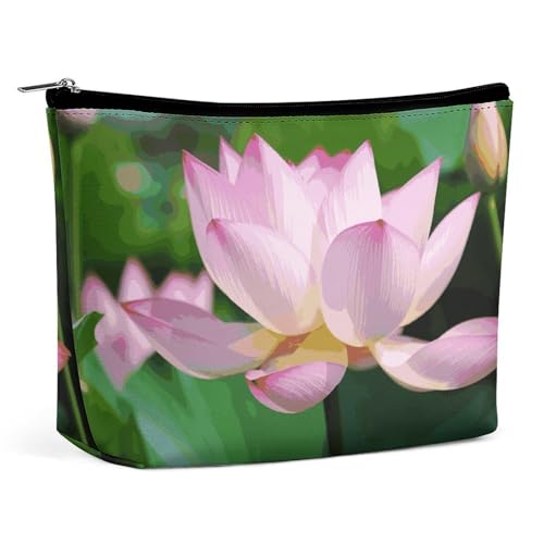 KLWQR Lotus Make-up-Tasche für Geldbörse, wasserdichte Kosmetiktasche, Make-up-Tasche mit Reißverschluss, Reise-Kulturbeutel, Organizer für Damen, Stil, Einheitsgröße, Stil:, Einheitsgröße von KLWQR