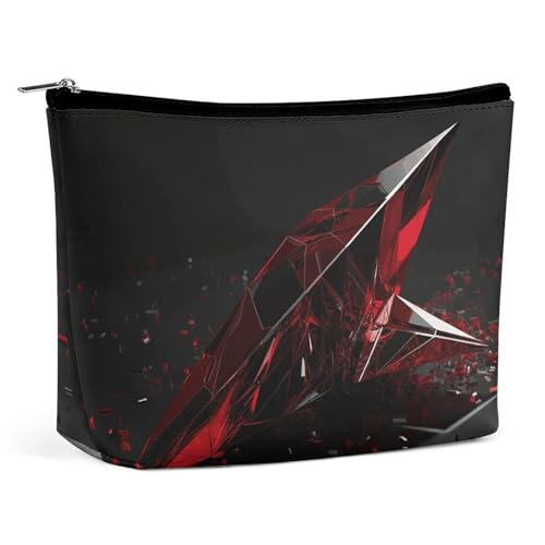 KLWQR Make-up-Tasche aus unregelmäßigem Glas, für Geldbörse, wasserdicht, Kosmetiktasche mit Reißverschluss, Reise-Kulturbeutel, Organizer für Damen, Einheitsgröße, Rot, Stil:, Einheitsgröße KLWQR Make-up-Tasche aus unregelmäßigem Glas, für Geldbörse, wasserdicht, Kosmetiktasche mit Reißverschluss, Reise-Kulturbeutel, Organizer für Damen, Einheitsgröße, Rot, Stil:, Einheitsgröße von KLWQR