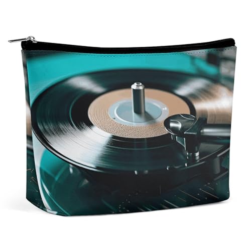 KLWQR Make-up-Tasche für Geldbörse, wasserdicht, Kosmetiktasche mit Reißverschluss, Reise-Kulturbeutel, Organizer für Damen, Einheitsgröße, Schwarz von KLWQR