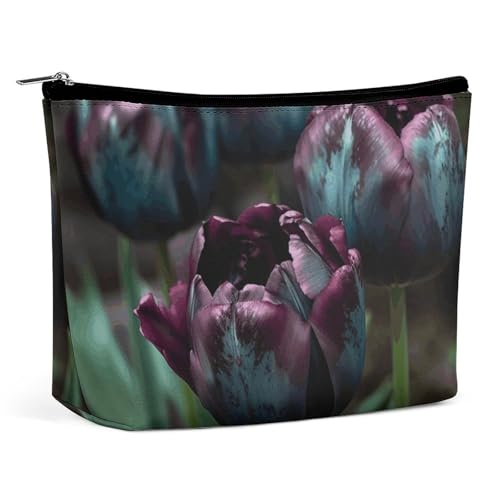 KLWQR Make-up-Tasche mit Blumenmotiv für Geldbörse, wasserdichte Kosmetiktasche, Make-up-Tasche mit Reißverschluss, Reise-Kulturbeutel, Organizer für Damen, Stil, Einheitsgröße, Stil:, Einheitsgröße von KLWQR