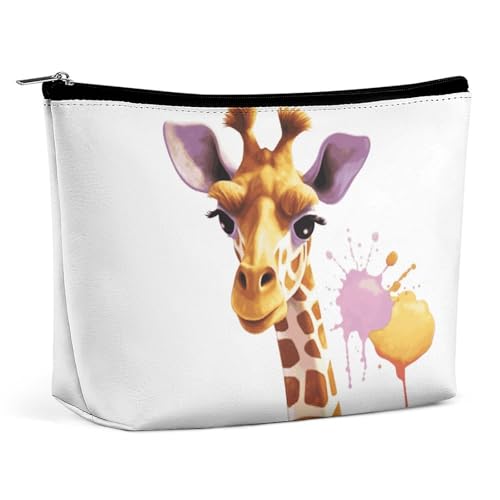KLWQR Make-up-Tasche mit Giraffen-Motiv, wasserdicht, Kosmetiktasche mit Reißverschluss, Reise-Kulturbeutel, Organizer für Damen, Stil, Einheitsgröße, Stil:, Einheitsgröße von KLWQR