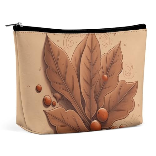 KLWQR Make-up-Tasche mit Herbstblättern und Früchten, wasserdichte Kosmetiktasche, Make-up-Tasche mit Reißverschluss, Reise-Kulturbeutel, Organizer für Damen, Stil, Einheitsgröße, Stil:, Einheitsgröße von KLWQR