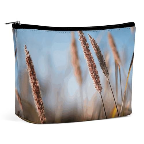 KLWQR Make-up-Tasche mit Herbstgras-Motiv, wasserdichte Kosmetiktasche, Make-up-Tasche mit Reißverschluss, Reise-Kulturbeutel, Organizer für Damen, Stil, Einheitsgröße, Stil:, Einheitsgröße von KLWQR