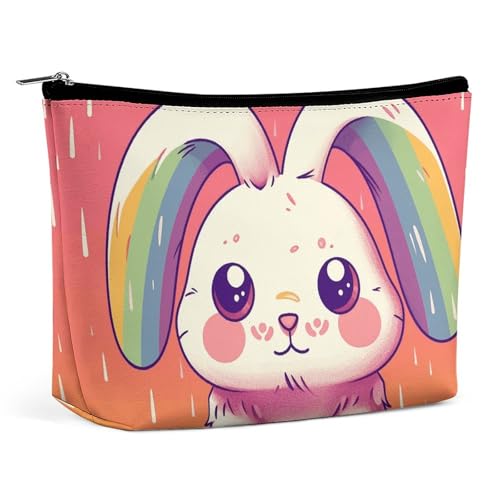 KLWQR Make-up-Tasche mit Kaninchen-Ohren für Geldbörse, wasserdichte Kosmetiktasche, Make-up-Tasche mit Reißverschluss, Reise-Kulturbeutel, Organizer für Damen, Stil, Einheitsgröße, Stil:, von KLWQR