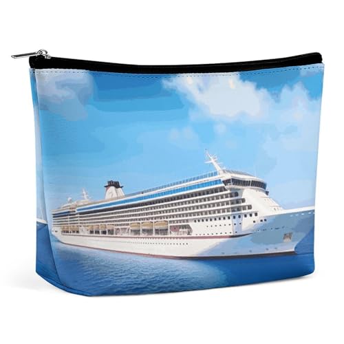 KLWQR Make-up-Tasche mit Kreuzfahrtschiff, wasserdicht, Kosmetiktasche, Make-up-Tasche mit Reißverschluss, Reise-Kulturbeutel, Organizer für Damen, Stil, Einheitsgröße, Stil:, Einheitsgröße KLWQR Make-up-Tasche mit Kreuzfahrtschiff, wasserdicht, Kosmetiktasche, Make-up-Tasche mit Reißverschluss, Reise-Kulturbeutel, Organizer für Damen, Stil, Einheitsgröße, Stil:, Einheitsgröße von KLWQR