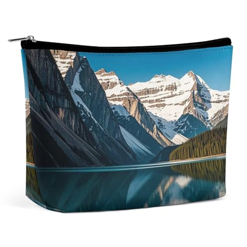 KLWQR Make-up-Tasche mit Panorama des Lake Louise Mountains für Geldbörse, wasserdichte Kosmetiktasche, Make-up-Tasche mit Reißverschluss, Reise-Kulturbeutel, Organizer für Damen, Stil, Einheitsgröße KLWQR Make-up-Tasche mit Panorama des Lake Louise Mountains für Geldbörse, wasserdichte Kosmetiktasche, Make-up-Tasche mit Reißverschluss, Reise-Kulturbeutel, Organizer für Damen, Stil, Einheitsgröße von KLWQR
