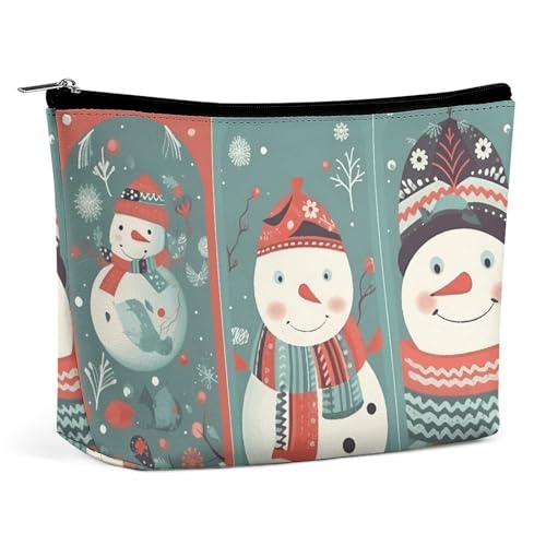 KLWQR Make-up-Tasche mit Schneemann für Geldbörse, wasserdicht, Kosmetiktasche, Make-up-Tasche mit Reißverschluss, Reise-Kulturbeutel, Organizer für Damen, Stil, Einheitsgröße, Stil:, Einheitsgröße von KLWQR
