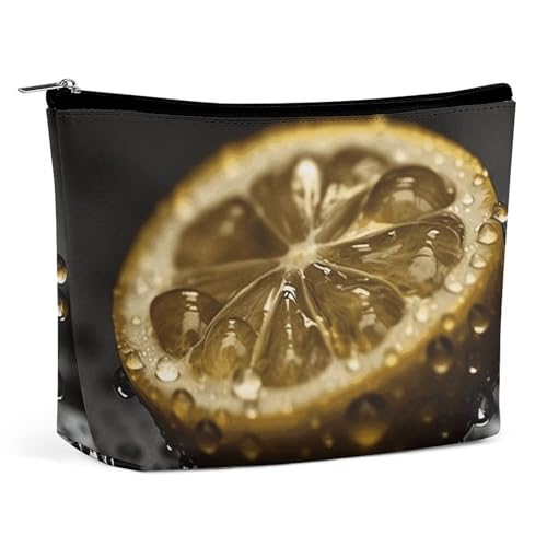 KLWQR Make-up-Tasche mit Zitronenscheiben, wasserdicht, Kosmetiktasche mit Reißverschluss, Reise-Kulturbeutel, Organizer für Damen, Stil, Einheitsgröße, Stil:, Einheitsgröße von KLWQR