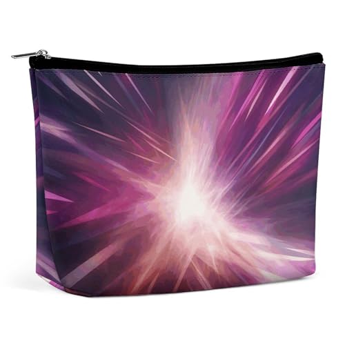 KLWQR Make-up-Tasche mit abstraktem Neon-Hintergrund, wasserdichte Kosmetiktasche, Make-up-Tasche mit Reißverschluss, Reise-Kulturbeutel, Organizer für Damen, Stil, Einheitsgröße, Stil:, Einheitsgröße von KLWQR