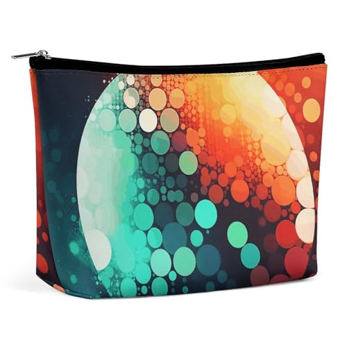 KLWQR Make-up-Tasche mit abstrakten Punkten, wasserdichte Kosmetiktasche, Make-up-Tasche mit Reißverschluss, Reise-Kulturbeutel, Organizer für Damen, Stil, Einheitsgröße, Stil:, Einheitsgröße von KLWQR