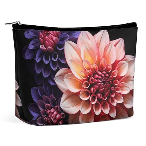KLWQR Make-up-Tasche mit blühenden Pflanzen, wasserdichte Kosmetiktasche, Make-up-Tasche mit Reißverschluss, Reise-Kulturbeutel, Organizer für Damen, Stil, Einheitsgröße, Stil:, Einheitsgröße von KLWQR