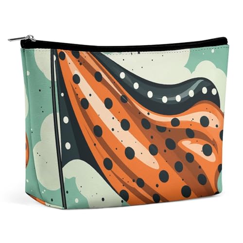 KLWQR Make-up-Tasche mit bunten Flaggen, wasserdicht, Kosmetiktasche mit Reißverschluss, Reise-Kulturbeutel, Organizer für Damen, Stil, Einheitsgröße, Stil:, Einheitsgröße von KLWQR