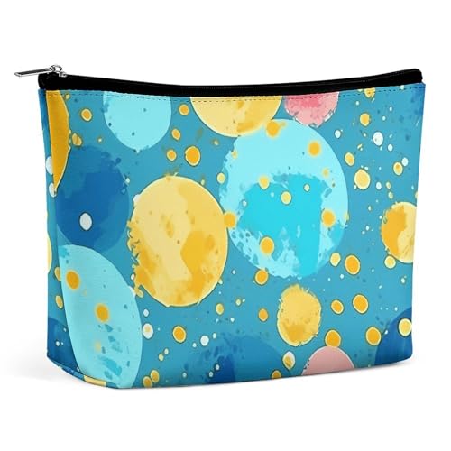 KLWQR Make-up-Tasche mit farbigen Punkten, wasserdicht, Kosmetiktasche, Make-up-Tasche mit Reißverschluss, Reise-Kulturbeutel, Organizer für Damen, Stil, Einheitsgröße, Stil:, Einheitsgröße von KLWQR