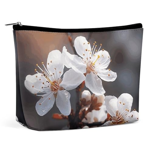 KLWQR Make-up-Tasche mit schönen Blumen in Blüte, wasserdichte Kosmetiktasche, Make-up-Tasche mit Reißverschluss, Reise-Kulturbeutel, Organizer für Damen, Stil, Einheitsgröße, Stil:, Einheitsgröße von KLWQR