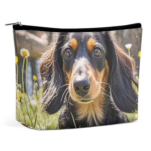 KLWQR Make-up-Tasche mit süßem Dackel, wasserdicht, Kosmetiktasche, Make-up-Tasche mit Reißverschluss, Reise-Kulturbeutel, Organizer für Damen, Stil, Einheitsgröße KLWQR Make-up-Tasche mit süßem Dackel, wasserdicht, Kosmetiktasche, Make-up-Tasche mit Reißverschluss, Reise-Kulturbeutel, Organizer für Damen, Stil, Einheitsgröße von KLWQR