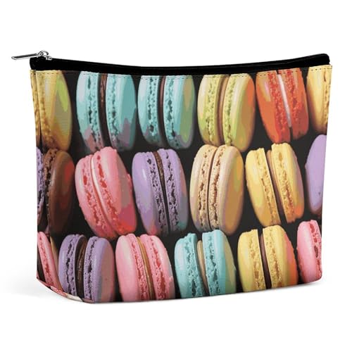 KLWQR Makeup-Tasche mit Macaron-Keksgeschmack, für Geldbörse, wasserdicht, Kosmetiktasche, Make-up-Tasche mit Reißverschluss, Reise-Kulturbeutel, Organizer für Damen, Stil, Einheitsgröße, Stil:, von KLWQR