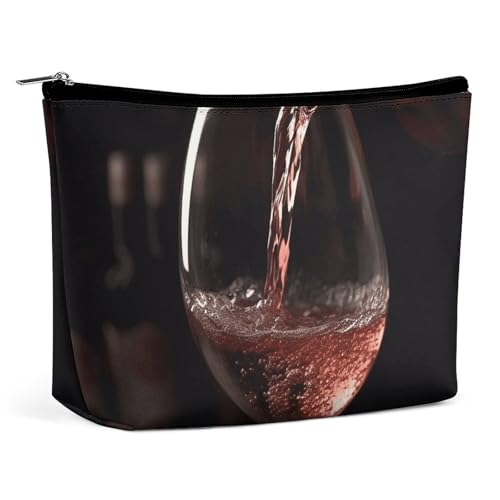 KLWQR Pour Wine Make-up-Tasche für Geldbörse, wasserdichte Kosmetiktasche, Make-up-Tasche mit Reißverschluss, Reise-Kulturbeutel, Organizer für Damen, Stil, Einheitsgröße, Stil:, Einheitsgröße KLWQR Pour Wine Make-up-Tasche für Geldbörse, wasserdichte Kosmetiktasche, Make-up-Tasche mit Reißverschluss, Reise-Kulturbeutel, Organizer für Damen, Stil, Einheitsgröße, Stil:, Einheitsgröße von KLWQR