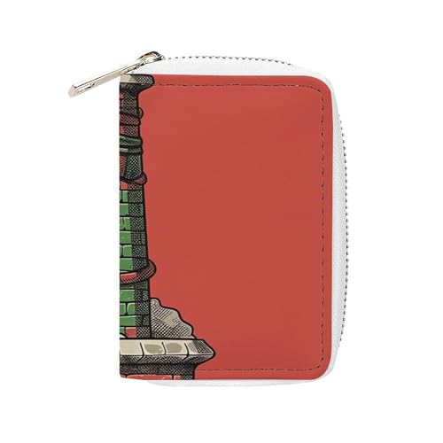 KLWQR RFID-Kreditkartenetui für Damen, niedlich, klein, Leder, Kartenhalter, Geldbörse, Weihnachten, Schornstein, Karten-Organizer, Etui mit Reißverschluss, Stil, 16 x 11,5 cm, Stil:, 16x11.5cm von KLWQR