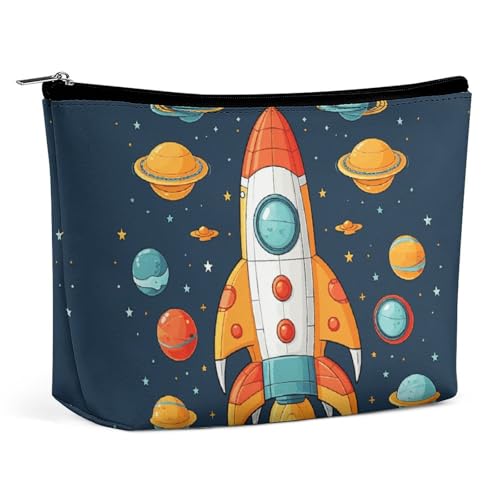 KLWQR Rocket Clipart Make-up-Tasche für Geldbörse, wasserdichte Kosmetiktasche, Make-up-Tasche mit Reißverschluss, Reise-Kulturbeutel, Organizer für Damen, Stil, Einheitsgröße, Stil:, Einheitsgröße KLWQR Rocket Clipart Make-up-Tasche für Geldbörse, wasserdichte Kosmetiktasche, Make-up-Tasche mit Reißverschluss, Reise-Kulturbeutel, Organizer für Damen, Stil, Einheitsgröße, Stil:, Einheitsgröße von KLWQR