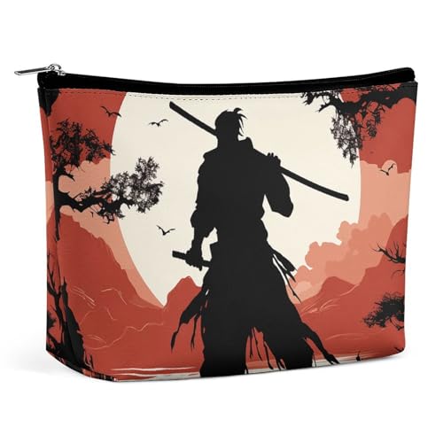 KLWQR Samurai Make-up-Tasche für Geldbörse, wasserdichte Kosmetiktasche, Make-up-Tasche mit Reißverschluss, Reise-Kulturbeutel, Organizer für Damen, Stil, Einheitsgröße, Stil:, Einheitsgröße von KLWQR