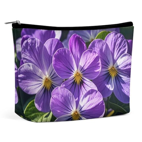 KLWQR Violets in Bloom Make-up-Tasche für Geldbörse, wasserdichte Kosmetiktasche, Make-up-Tasche mit Reißverschluss, Reise-Kulturbeutel, Organizer für Damen, Stil, Einheitsgröße von KLWQR