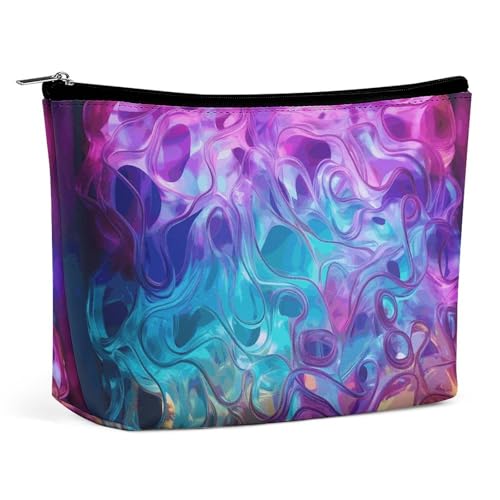 KLWQR Waves Glow Make-up-Tasche für Geldbörse, wasserdichte Kosmetiktasche, Make-up-Tasche mit Reißverschluss, Reise-Kulturbeutel, Organizer für Damen, Stil, Einheitsgröße, Stil:, Einheitsgröße KLWQR Waves Glow Make-up-Tasche für Geldbörse, wasserdichte Kosmetiktasche, Make-up-Tasche mit Reißverschluss, Reise-Kulturbeutel, Organizer für Damen, Stil, Einheitsgröße, Stil:, Einheitsgröße von KLWQR