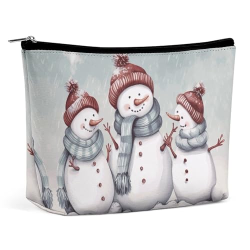 KLWQR Winter-Make-up-Tasche mit Schneemann, wasserdichte Kosmetiktasche, Make-up-Tasche mit Reißverschluss, Reise-Kulturbeutel, Organizer für Damen, Stil, Einheitsgröße, Stil:, Einheitsgröße KLWQR Winter-Make-up-Tasche mit Schneemann, wasserdichte Kosmetiktasche, Make-up-Tasche mit Reißverschluss, Reise-Kulturbeutel, Organizer für Damen, Stil, Einheitsgröße, Stil:, Einheitsgröße von KLWQR