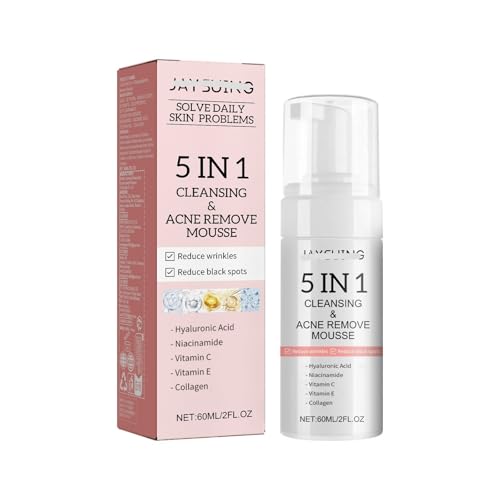 5-in-1-Gesichtsreinigungsmousse – Tiefenreinigung, Porenverkleinerer, Verblassen Von Aknenarben, Mitesser- Und Komedonenentferner, Gesichtsreinigung Zur Ölkontrolle(2PCS) von KLYso