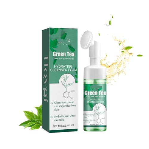 Gesichtsreiniger Aus Grünteeschaum – Tiefenreinigung, Mildert Aknenarben, Hellt Die Haut Auf, Steigert Die Elastizität Und Stärkt Die Hautbarriere(3PCS) von KLYso