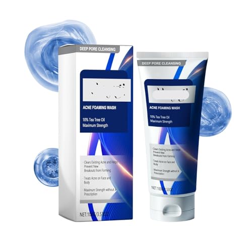 Sanfter, Tiefenreinigender Gesichtsreiniger-Schaum – Ölkontrolle, Feuchtigkeitsversorgung Und Aknebekämpfung Mit Dichtem Mousse For Erfrischende Haut(2PCS) von KLYso