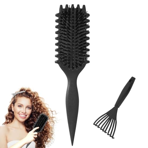 KMFYMPT Define Locken Bürste, Haarbürste für lockiges Haar, Stylingbürste mit Kammreiniger, Lockige Haarbürste zum Entwirren, Kämmen, Formen und Definieren von Locken für Frauen und Männer, Schwarz KMFYMPT Define Locken Bürste, Haarbürste für lockiges Haar, Stylingbürste mit Kammreiniger, Lockige Haarbürste zum Entwirren, Kämmen, Formen und Definieren von Locken für Frauen und Männer, Schwarz von KMFYMPT