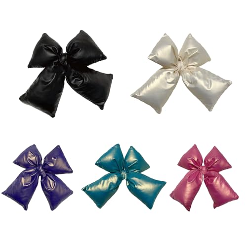 KMGDM 5 x süße Haarspangen für Damen, gepolstert, Baumwolle, mit Schleife, passend für den täglichen Gebrauch von KMGDM