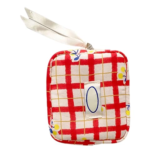KMGDM Aufbewahrungsbeutel mit Fruchtaufdruck, mit Innenfächern, Make-up-Tasche für Kosmetik, Schreibwaren, Reisen, Re Lattice, 11x11x4.5cm von KMGDM