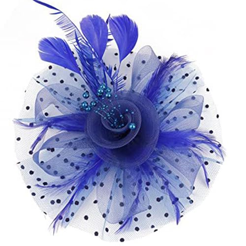 KMGDM Damen Feder Mesh Stirnband Haarreif Hochzeit Zubehör Feder Stirnband Party Hut von KMGDM