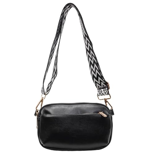 KMGDM Damentasche im koreanischen Stil, Umhängetasche, PU-Leder, Umhängetasche, schlicht, lässig, Handtasche, stilvolle Kuriertasche für den täglichen Gebrauch, Schwarz , 20x13cm KMGDM Damentasche im koreanischen Stil, Umhängetasche, PU-Leder, Umhängetasche, schlicht, lässig, Handtasche, stilvolle Kuriertasche für den täglichen Gebrauch, Schwarz , 20x13cm von KMGDM
