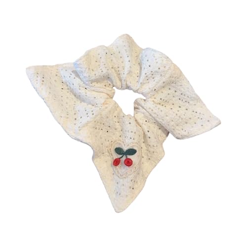 KMGDM Elegante Haargummis mit blauen Kirschen für niedrigen Pferdeschwanz, Frisuren für modische Frauen von KMGDM